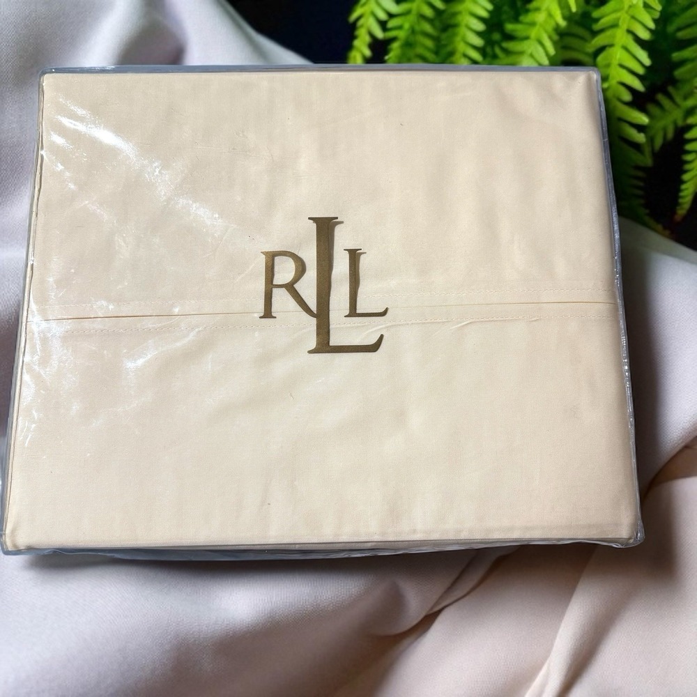 Ralph Lauren Lawton Daffodil Queen Flat Sheet 100%‎ Supima 400 Thread New